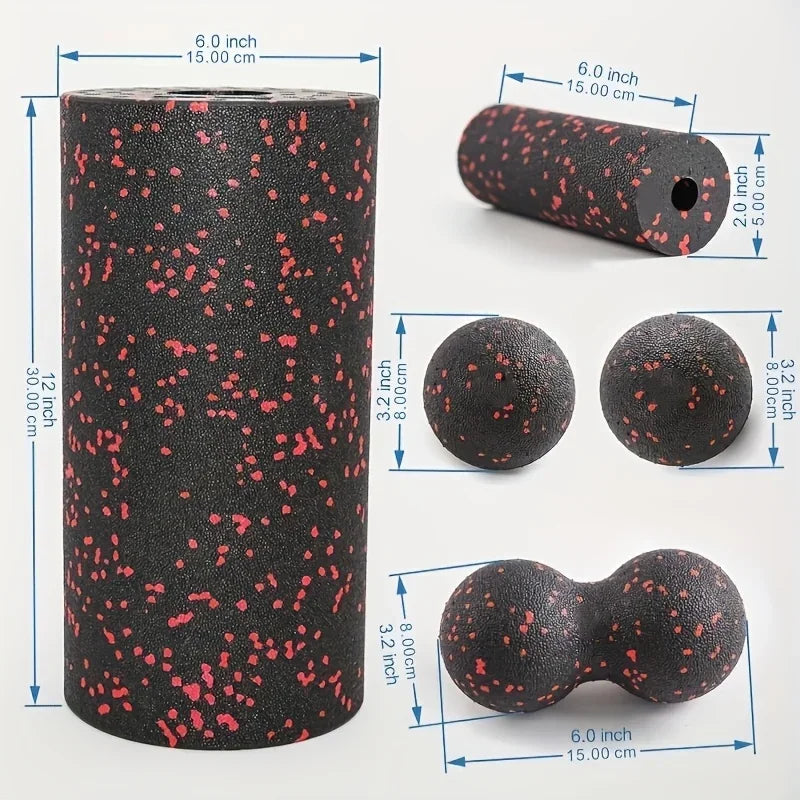 Jouw snelle herstel, jouw ritueel! Foamroller 5-delige set voor totale spierverzorging.