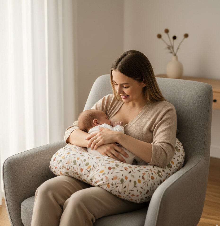 Eén kussen, eindeloos comfort. Voor jou én je baby. Multifunctioneel ergonomisch kussen.